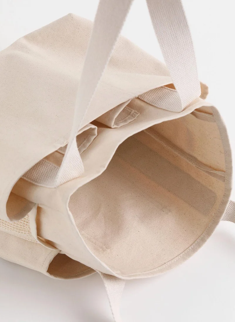 اتش اند ام Cotton Canvas Shopper