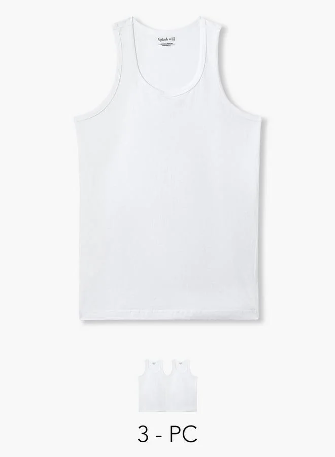 سبلاش فيڤ Men Cotton Vest - Pack of 3