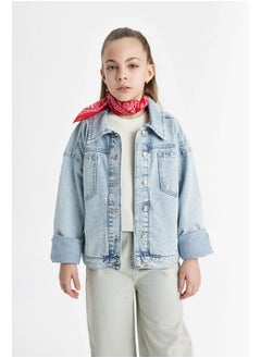 DeFacto Girl Cropped Fit Long Sleeve Denim Jacket  - Image 1