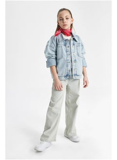 DeFacto Girl Cropped Fit Long Sleeve Denim Jacket  - Image 3