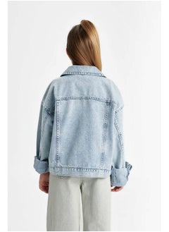 DeFacto Girl Cropped Fit Long Sleeve Denim Jacket  - Image 2