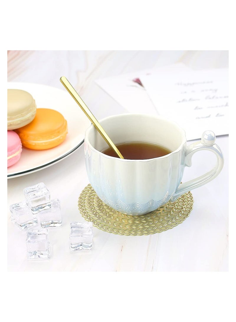 SOLARAE حاملات أكواب 6 قطع من PVC المجوفة لتزيين المنزل والمهرجانات (قمح ذهبي) - Image 5