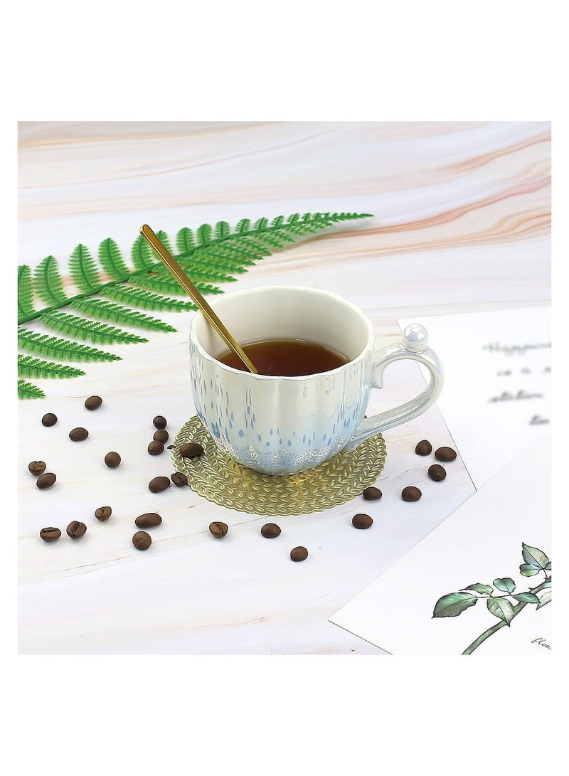 SOLARAE حاملات أكواب 6 قطع من PVC المجوفة لتزيين المنزل والمهرجانات (قمح ذهبي) - Image 4