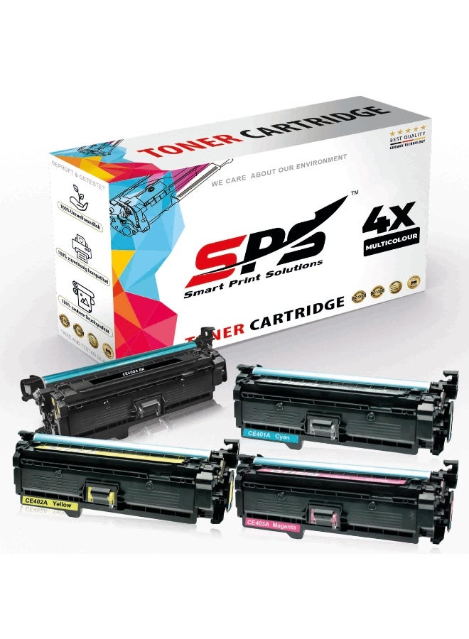 Smart Print Solutions خراطيش حبر متوافقة مع SPS لـ HP - 507A | 4x متعددة الألوان | إنتاج يصل إلى 5,500 صفحة - Image 1