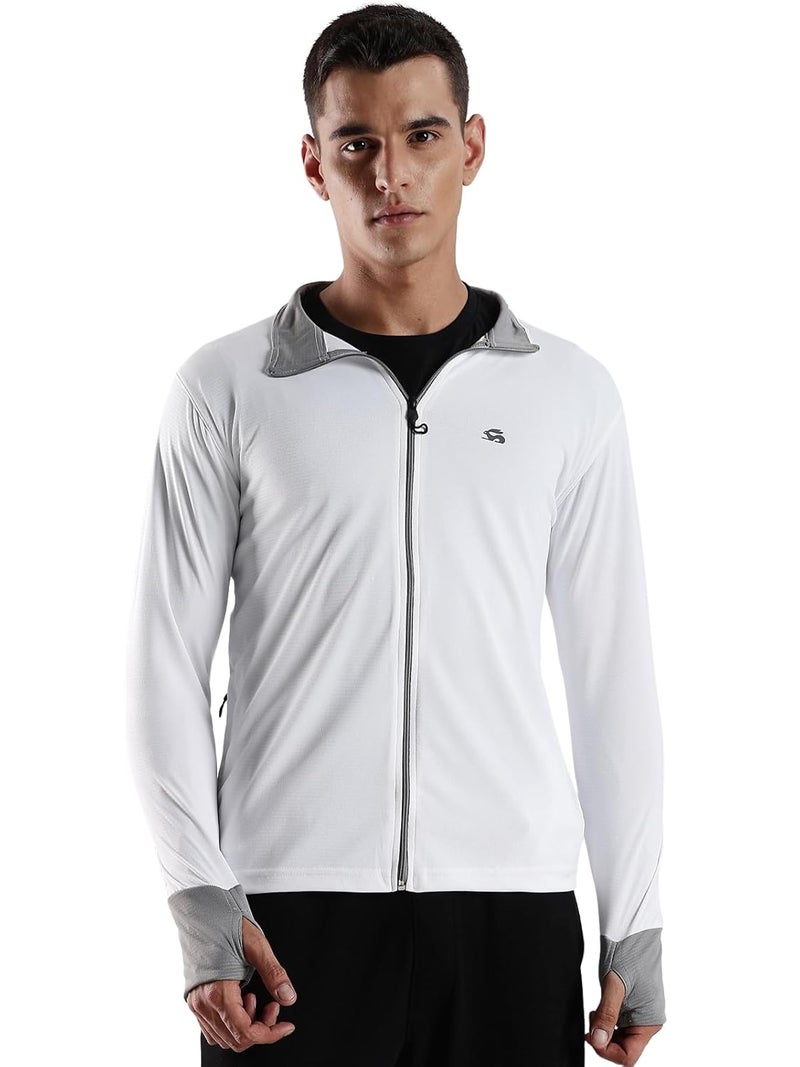 ADRO Men's Sunscreen Jacket with UV Protection - Lightweight and Breathable Running and Biking Jacket - Image 1
