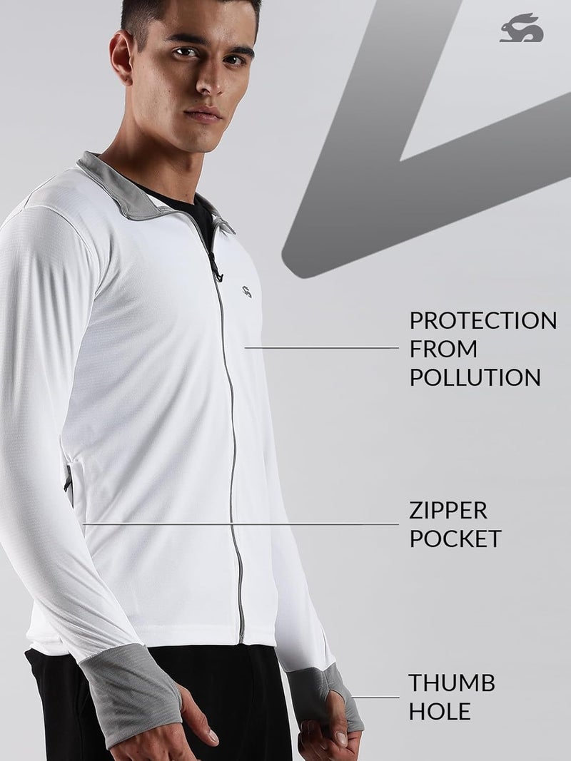 ADRO Men's Sunscreen Jacket with UV Protection - Lightweight and Breathable Running and Biking Jacket - Image 3