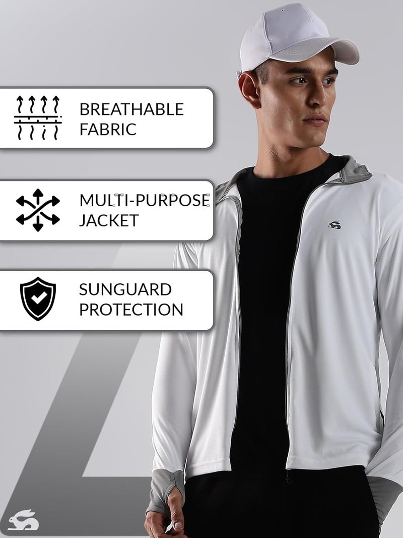 ADRO Men's Sunscreen Jacket with UV Protection - Lightweight and Breathable Running and Biking Jacket - Image 2