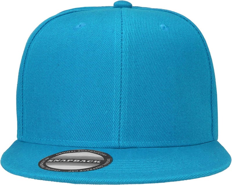 Falari Classic Snapback Hat Cap Hip Hop Style Flat Bill Blank Solid Color Adjustable Size - Image 4