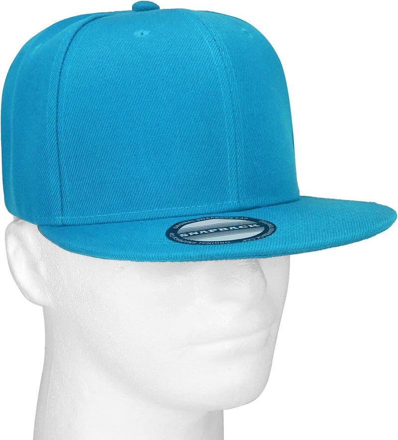 Falari Classic Snapback Hat Cap Hip Hop Style Flat Bill Blank Solid Color Adjustable Size - Image 5