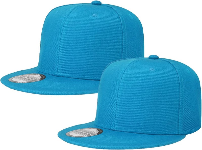 Falari Classic Snapback Hat Cap Hip Hop Style Flat Bill Blank Solid Color Adjustable Size - Image 1