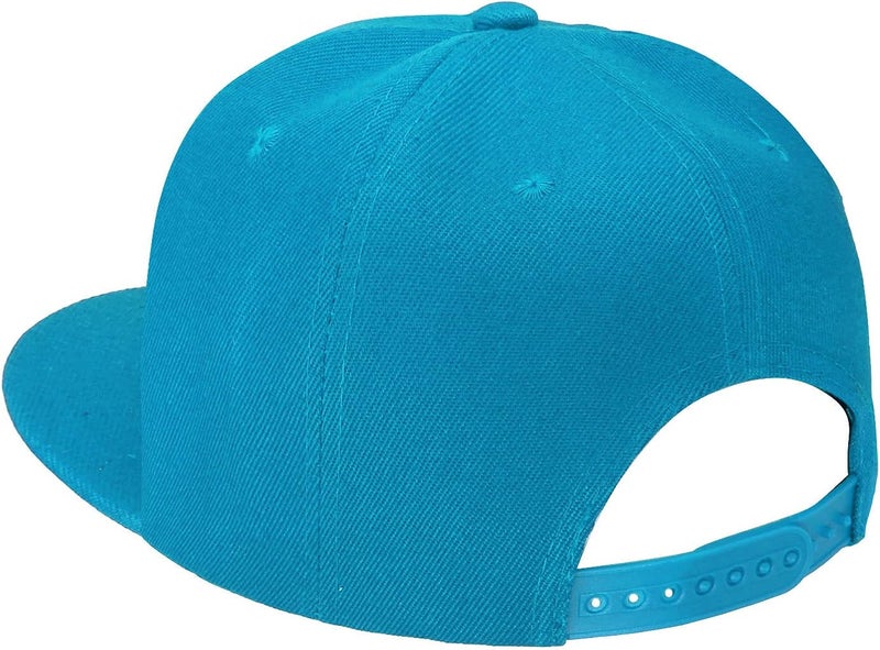 Falari Classic Snapback Hat Cap Hip Hop Style Flat Bill Blank Solid Color Adjustable Size - Image 3