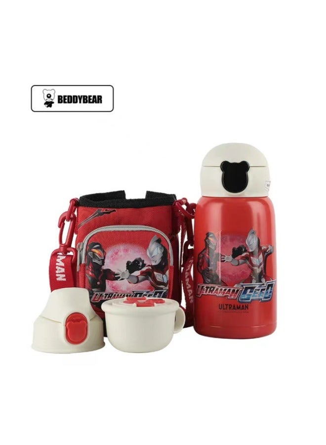 Cup Bear Children's Thermos Cup 316 Stainless Steel Water Bottle With Straw For Boys And Girls, Portable Baby Bottle