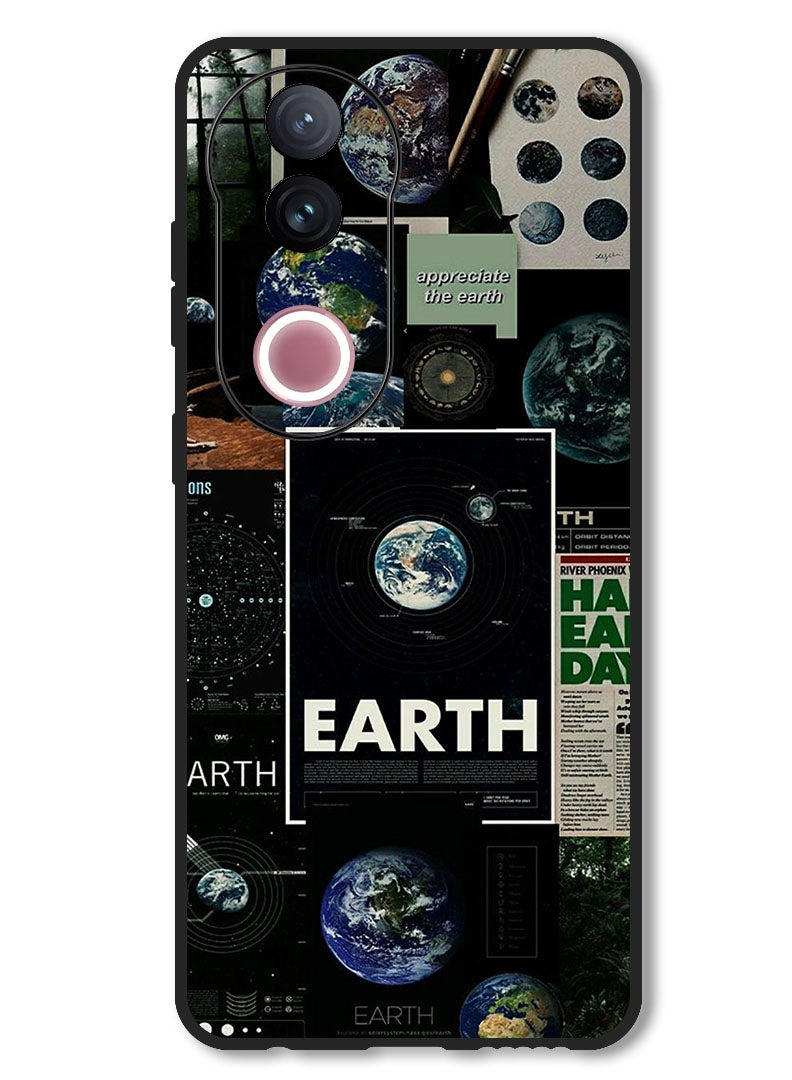 Theodor Case Compatible with Vivo V50 Protection Shockproof Bumper Cover Earth - Image 1