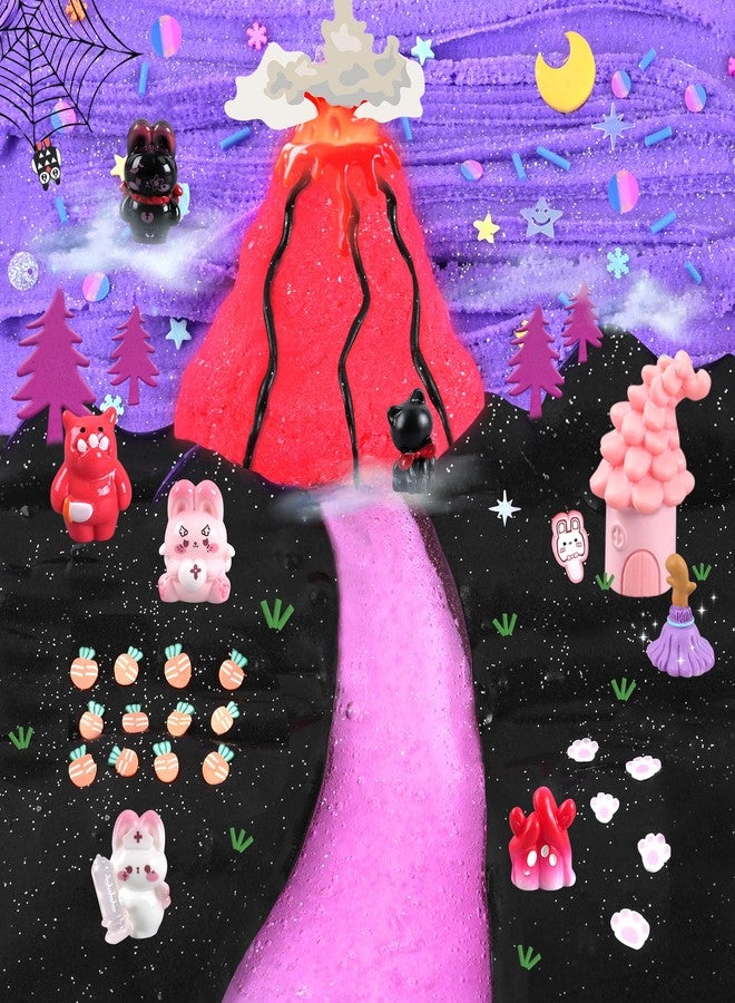 Joytry Red Black Slime Kit 8 Packs, Kids Slime Toys, Cloud, Butter Clear Slime with Cute Bunny Cat Charms, Goodie Bag Stuffers for Birthday Christmas Easter Gift - Image 2