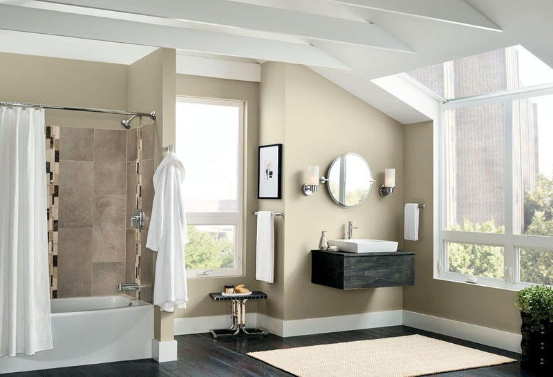 MOEN Curved Adjustable Length Fixed Mount Single Shower Curtain Rod for Bathroom, Chrome Finish, CSR2160CH - Image 2