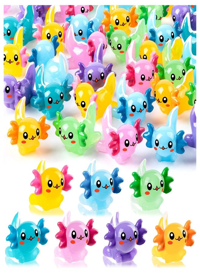 FFNIU 35Pcs Mini Resin Axolotl, Miniature Animal Figurine, Garden Landscape Aquarium Dollhouse Ornament Potted Plants Decor for DIY Craft Garden Fairy Decoration Birthday Party Favor - Image 1