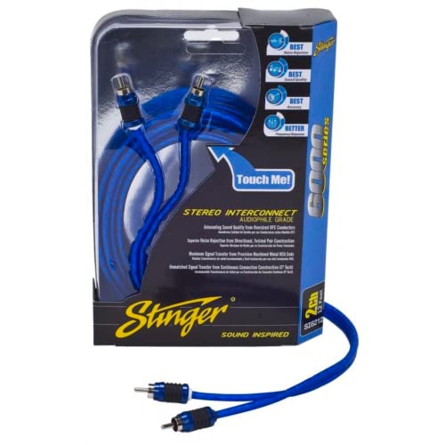 STINGER 2-Channel 3 FT 6000 Series Audiophile Grade RCA Interconnect Cable, Subwoofer Cable (2-Channel, 3 feet) - Image 2