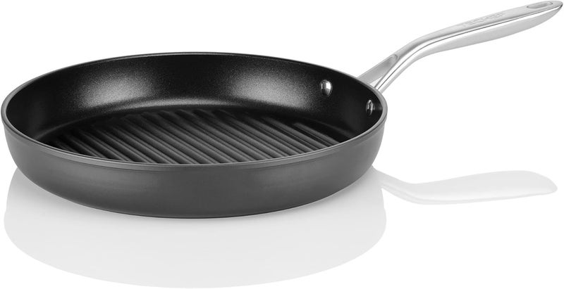 Techef - Onyx Collection, 12-inch Grill Pan For Stove Top, Nonstick Grill Pan For indoor cooking, PFOA-Free, Heavy-Duty Aluminum, Made In Korea (No Induction) - Image 4
