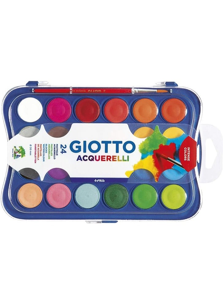 Giotto Water Color Cake 24color W/Brush-352400 - Image 1