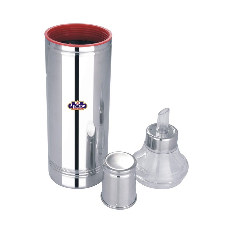 Apeiron Stainless Steel Nozzle Oil Dispenser 1000 ml Cooking Oil Oil Dropper Leak Proof Silver Pack of 2 - Image 3