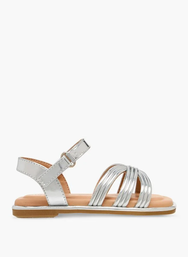 JUNIORS Junior Girls Hook & Loop Strap Sandals