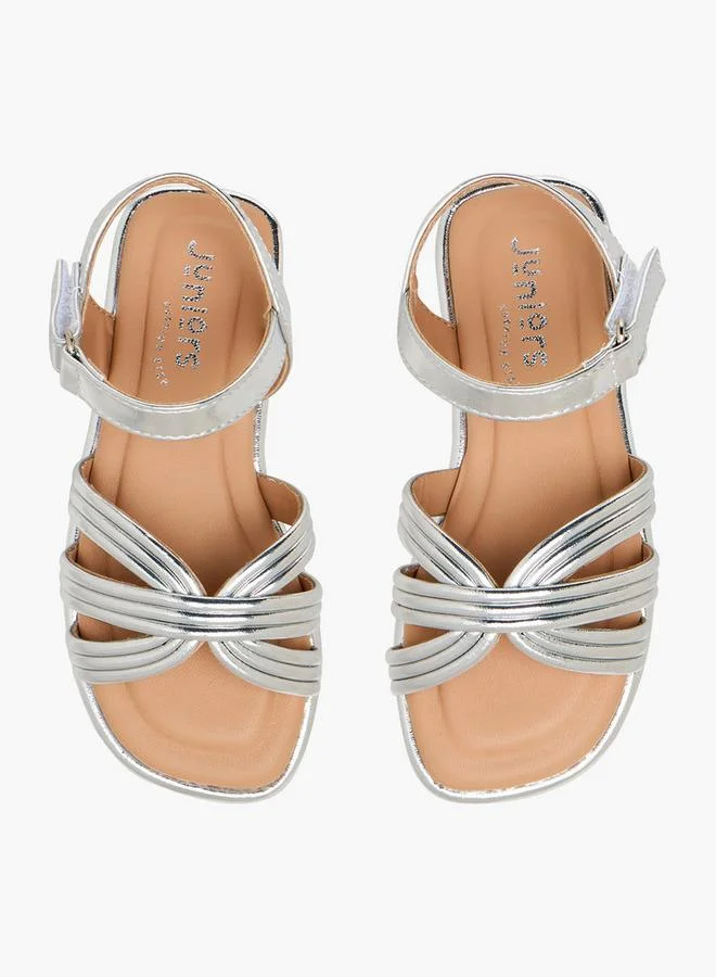JUNIORS Junior Girls Hook & Loop Strap Sandals