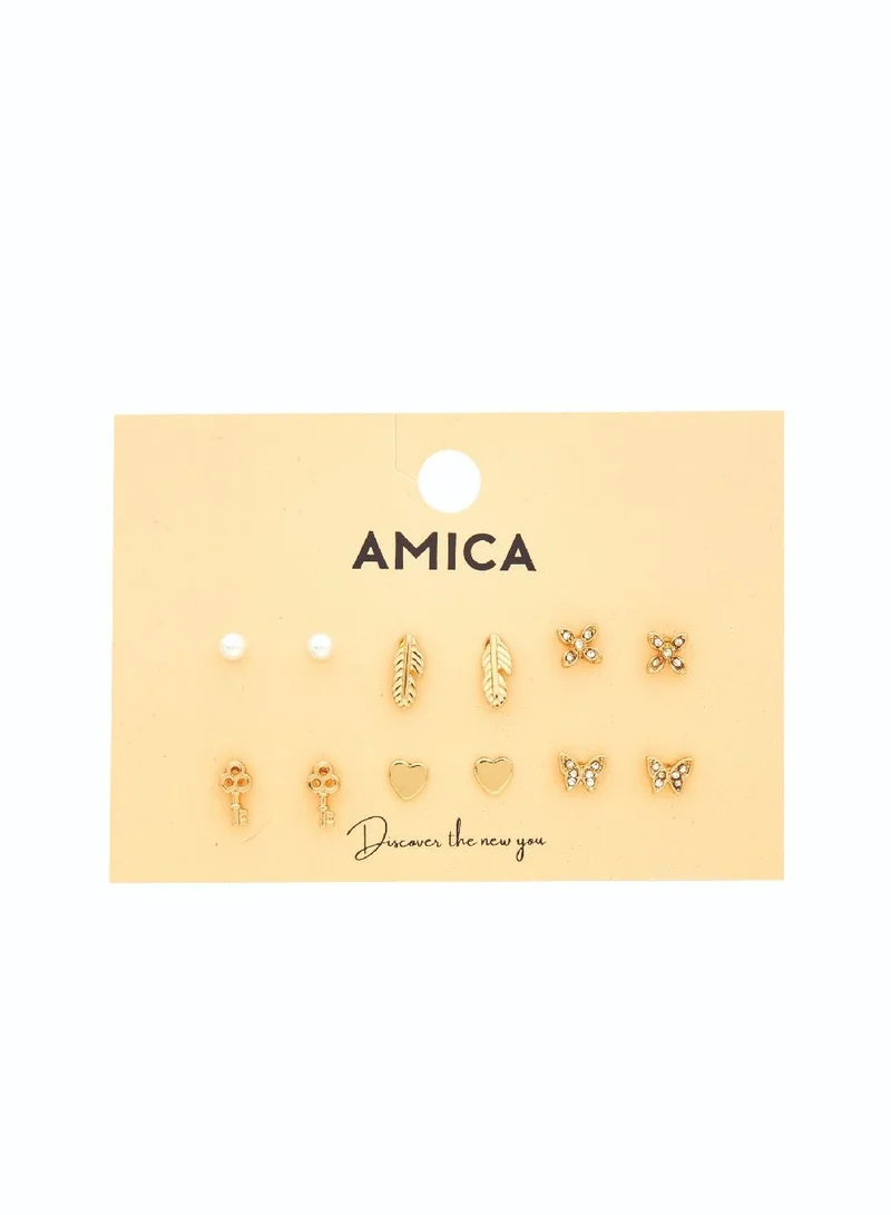 AMICA Pack of 6 Earrings