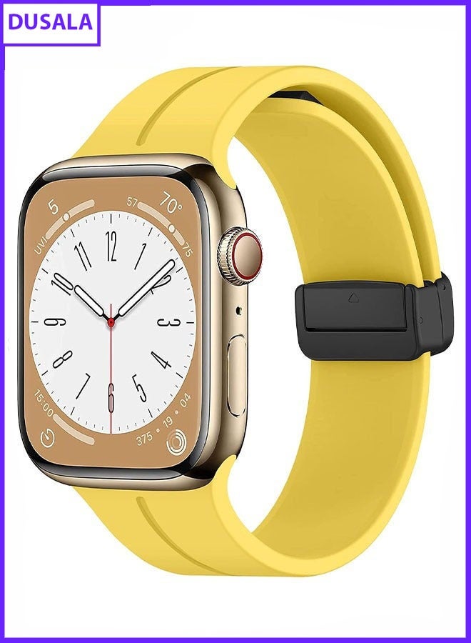 DUSALA Magnetic Silicone Watch Band 42mm/44mm Quick Release Strap for Men & Women Soft Skin Friendly Sport Replacement Band for Smartwatch & Analog Watches Durable, Waterproof, Magnetic Folding Clasp for All-Day Comfort - Image 1