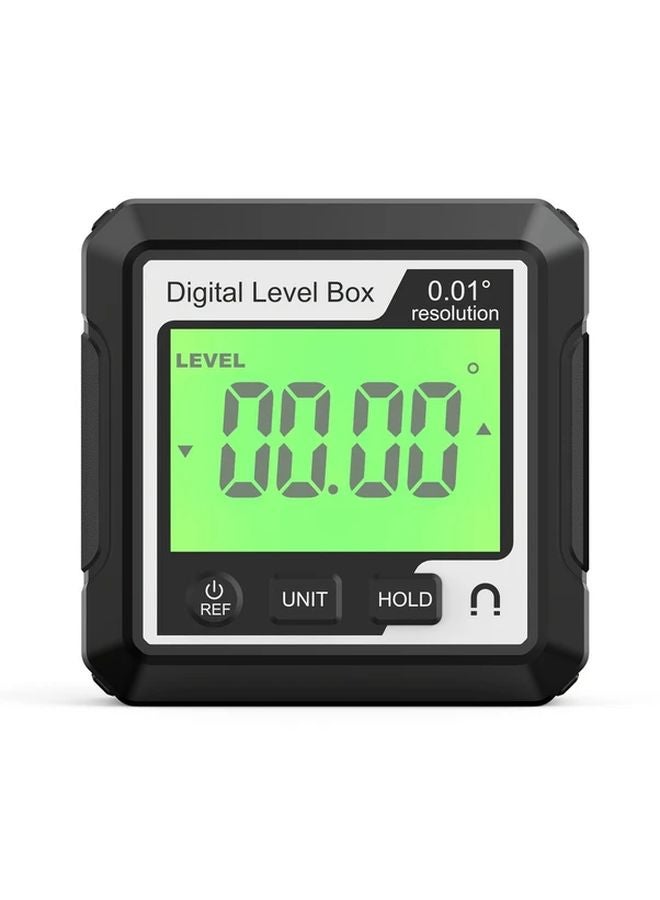 Black Digital Level with Magnet Backlit LCD Display 0 01 Accuracy for Woodworking Construction - Image 1