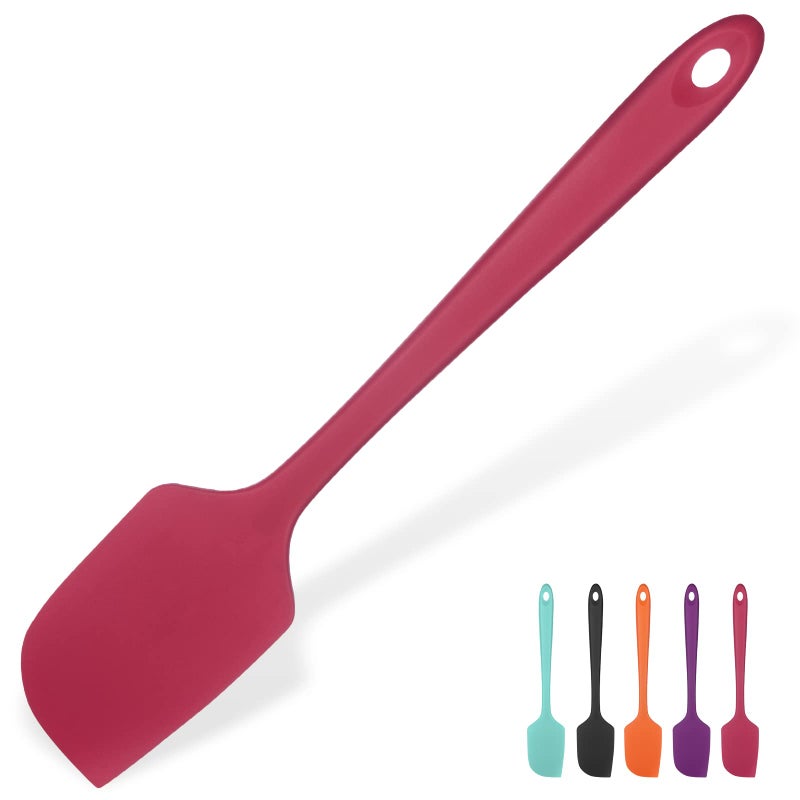 U-Taste 14in Extra Large Silicone Spatula: U-Taste 600F Heat Resistant Flexible Silicon Mixing Stirring Cooking Scraping Baking Bowl Scraper Seamless Spreader for Kitchen Nonstick Cookware (Red) - Image 1