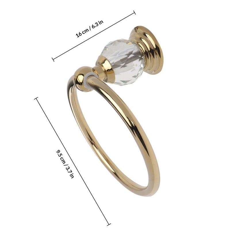 Stainless Steel Golden Round Towel Ring Bathroom Holder Accessories - Image 3