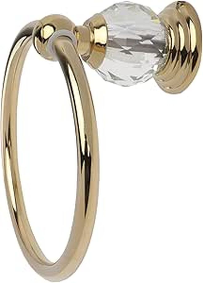 Stainless Steel Golden Round Towel Ring Bathroom Holder Accessories - Image 1
