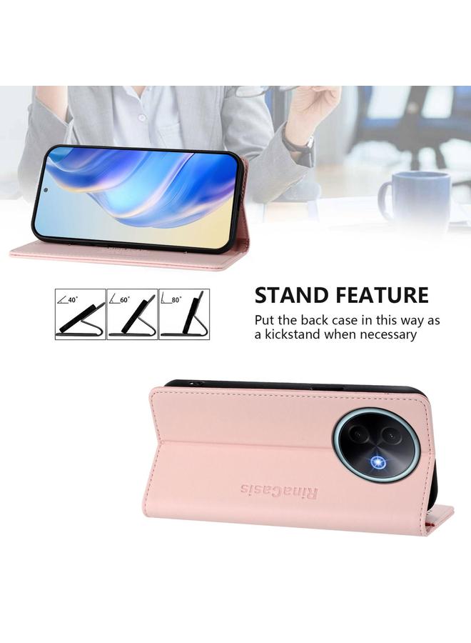 erorex Case For vivo Y39 5G Global RC01 Dual-Folded Magnetic Suction RFID Leather Phone Case - Image 4