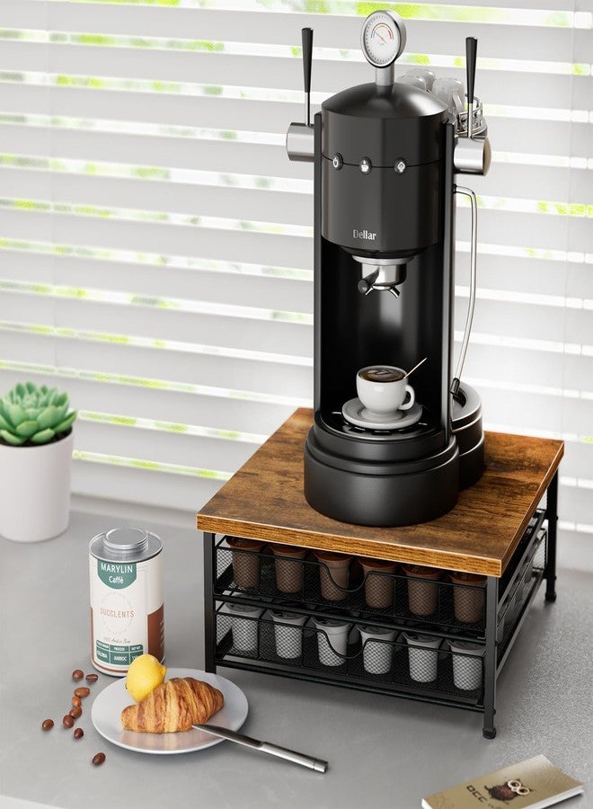 BSTSLL Coffee Pod Drawer Holder for K Cup Storage Drawer Holder, 2-Tier Coffee Pod Holder For Counter, 72 Capacity Pods Storage Organizer Cups Capsule for Coffee Station Black - Image 3