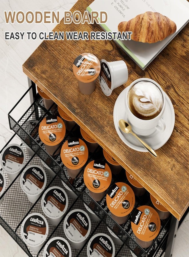 BSTSLL Coffee Pod Drawer Holder for K Cup Storage Drawer Holder, 2-Tier Coffee Pod Holder For Counter, 72 Capacity Pods Storage Organizer Cups Capsule for Coffee Station Black - Image 4
