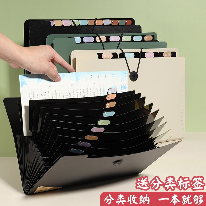 Student Test Paper Clip Organ Bag Multi-Layer Folder Office Information Kit Large Capacity Quantum Maternity Inspection Information Kit - Image 2