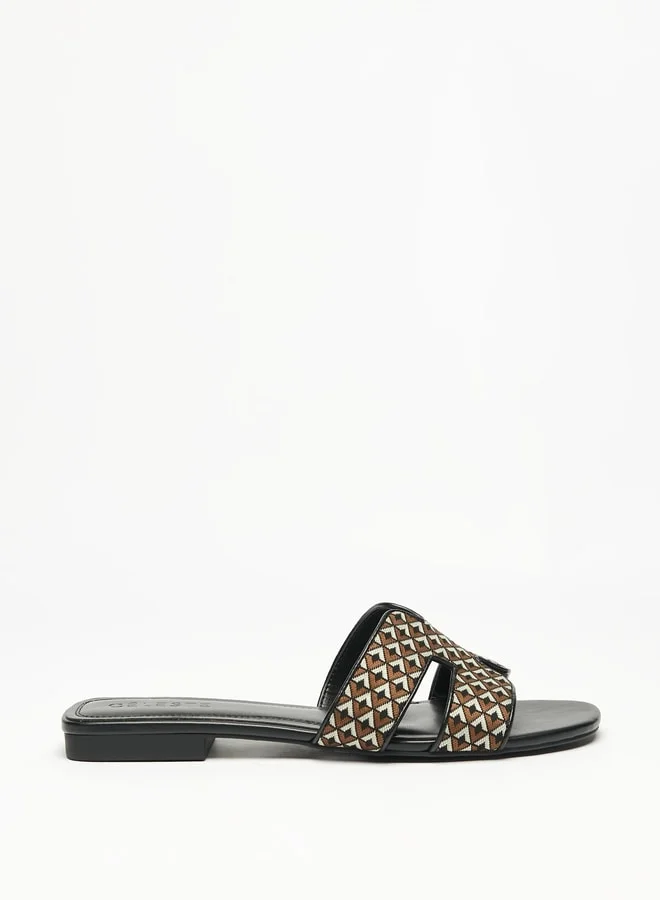سيليست Women Textured Open Toe Slip On Sandals