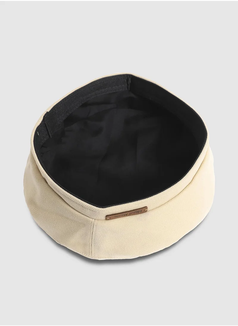 Haute Sauce Pin Tipped Beret Hat - Cream