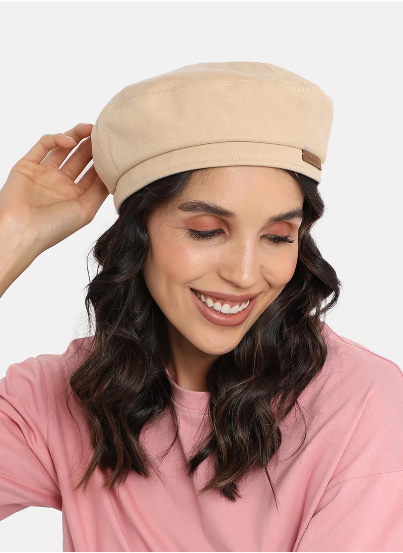 Haute Sauce Pin Tipped Beret Hat - Cream