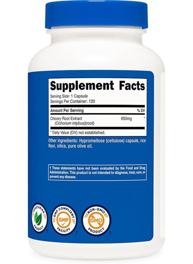 Nutricost, Chicory Root, 650 mg, 120 Capsules - Image 5