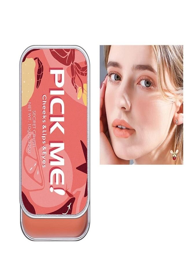 Pick Me Up Collection Pick Me Multifunctional Blush Rouge Cream Eyeshadow Lipstick 3-in-1 Palette Long-lasting Waterproof  03 - Image 1