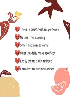 Pick Me Up Collection Pick Me Multifunctional Blush Rouge Cream Eyeshadow Lipstick 3-in-1 Palette Long-lasting Waterproof  03  - Image 3