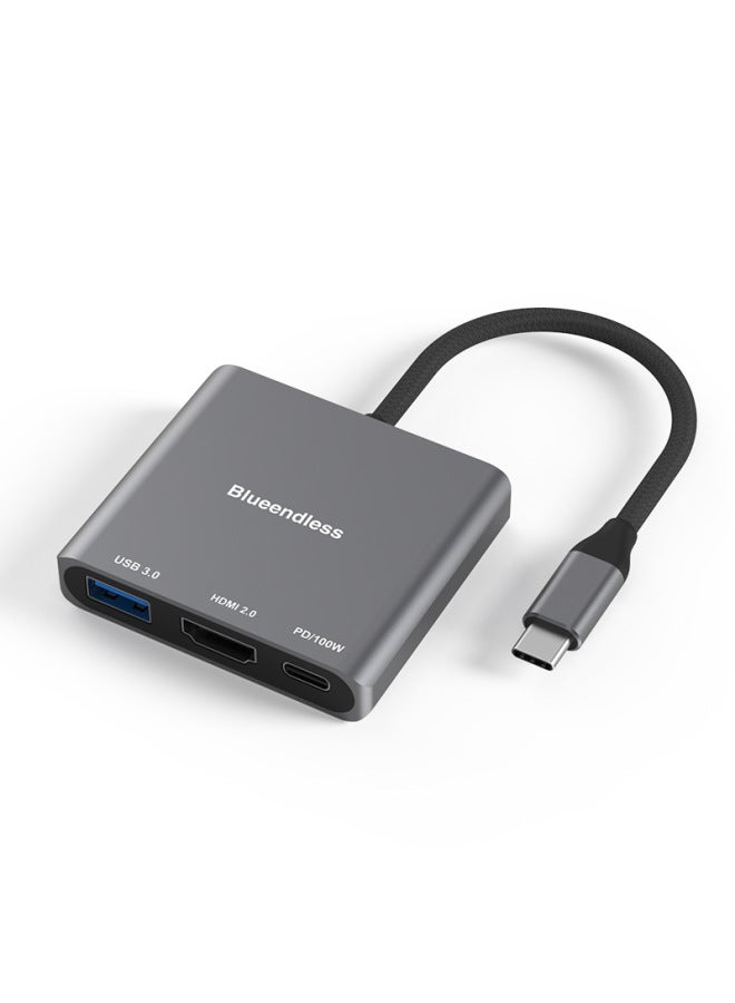 محول Type-C لمحطة الإرساء بدقة 4K 60Hz، شاحن سريع PD، محور USB 3.0، محطة إرساء للحاسوب المحمول - Image 5