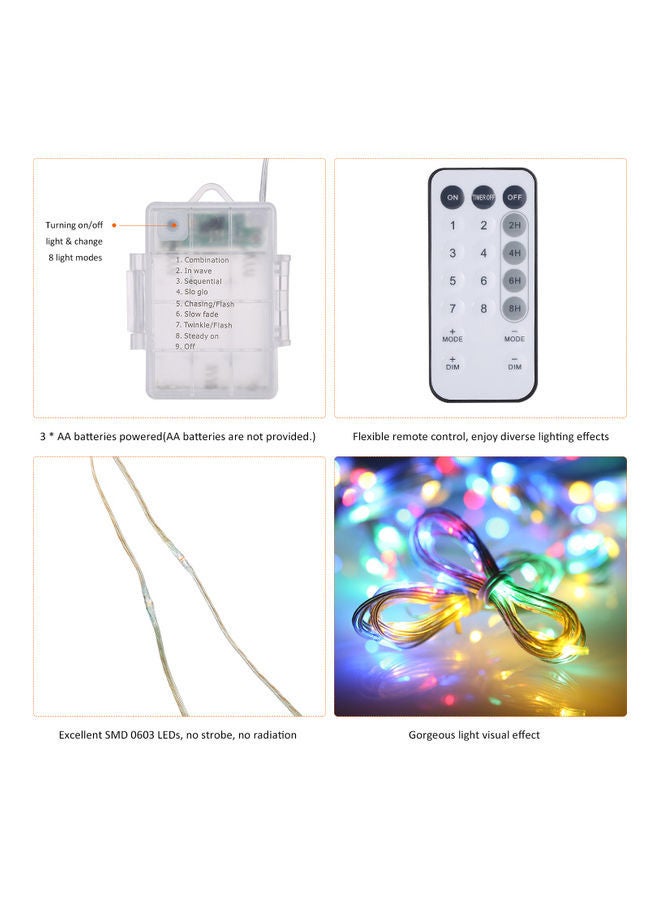 NIBEMINENT IP65 Water Resistance LED Umbrella Light with Remote Multicolour - Image 2