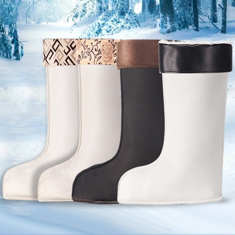 Men'S Rain Boots With Fleece Lining, Water Shoe Inner Liner, Cotton Cover, Thickened Warm Sock Cover, High-Top Labor Protection Rain Boots, Women'S Mid-Low-Top Winter Boots - Image 5