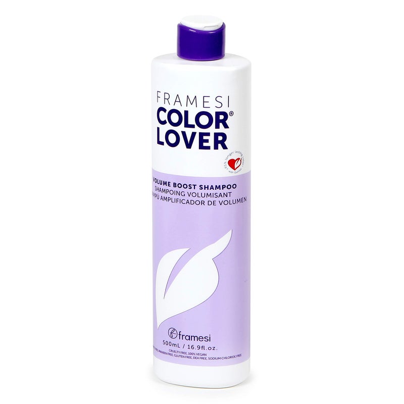 FRAMESI Color Lover Volume Boost Shampoo, 16.9 fl oz, Sulfate Free Shampoo with Quinoa and Aloe Vera, Color Treated Hair - Image 1