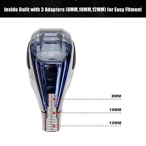 RULLINE Touch-Activated LED Illuminated Crystal Gear Shift Knob Compatible with Most Cars Without Button Operated Shifter - Image 5