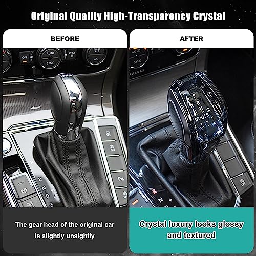 RULLINE Touch-Activated LED Illuminated Crystal Gear Shift Knob Compatible with Most Cars Without Button Operated Shifter - Image 3