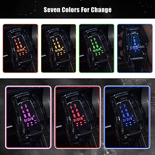 RULLINE Touch-Activated LED Illuminated Crystal Gear Shift Knob Compatible with Most Cars Without Button Operated Shifter - Image 4