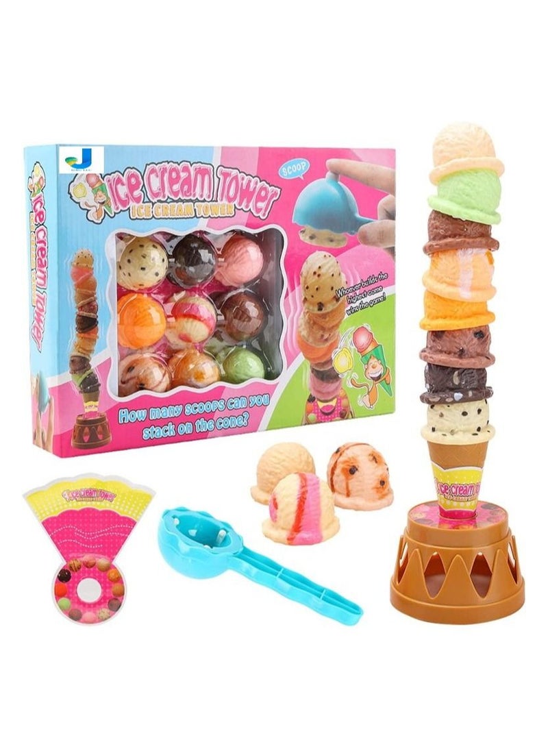 JOLLITY LLC Set of Different Flavor Ice Cream Cakes Chocolate Cone Scoop Kids Play Toy Gift  - Image 1